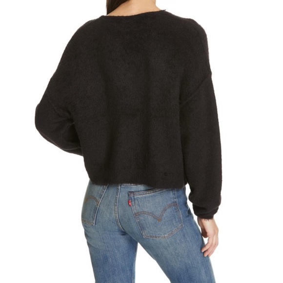 Free People Princess V Sweater Black - Picture 4 of 11